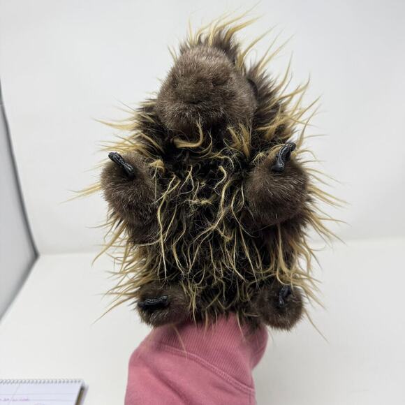 Folkmanis Full Body Porcupine Hand Puppet 13" long Plush Realistic Learning Toy - Picture 4 of 12